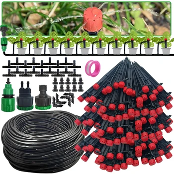 Garten Tropfbewässerung Automatisches Bewässerungssystem Kit 1/4'' 13CM Sprinkler für Bonsai Topf Pflanze