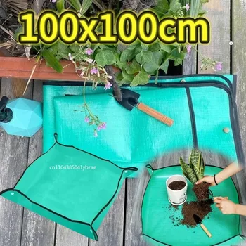 Gartenmatte, quadratische Pflanzenunterlage, wasserdicht, zum Umpflanzen von Blumentöpfen, Blumentopfmatte