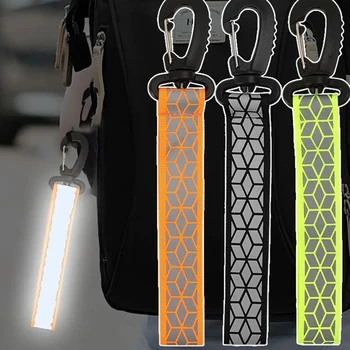 Reflektierende Riemen Anhänger Schlüsselbund Für Outdoor Camping Nacht Laufen Radfahren Rucksack (2 Stück)