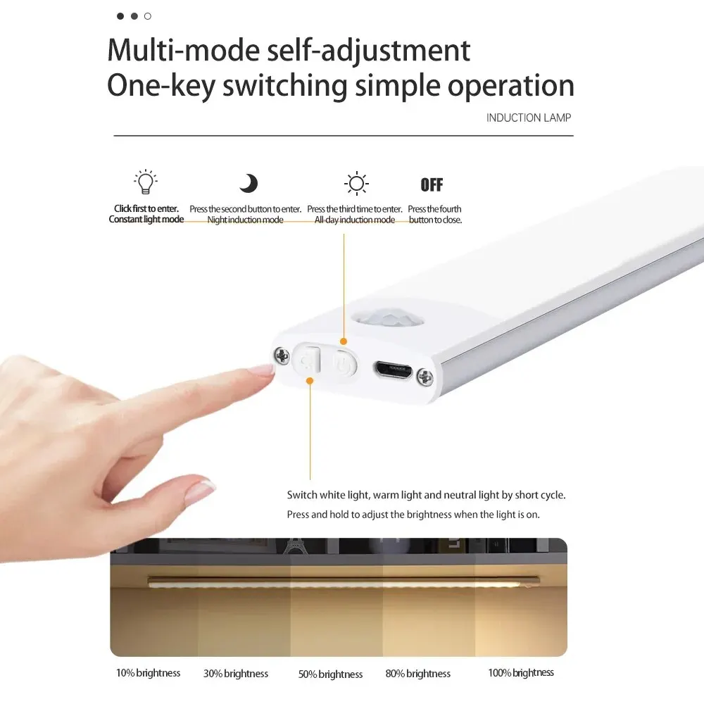 LED-Schrank leuchte USB Typ C wiederauf ladbare Bewegungs – Bild 5