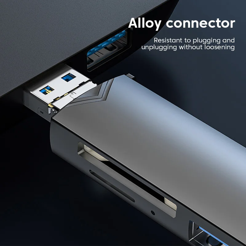 6-in-1 Kartenleser USB 3.0, USB-C und Micro-USB, SD und – Bild 5