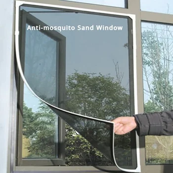 DIY-Moskitonetz für Bett, Fenster, Heimtextilien, das Netz für den Innenbereich, selbstklebend, Anti-Insekten
