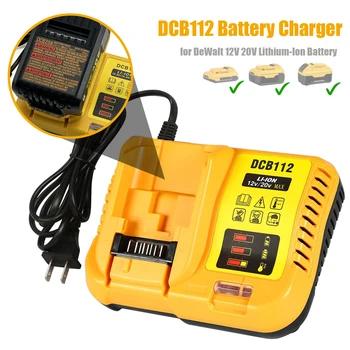 EU DCB112 Batterieladegerät Ersatz für DeWalt 12V 20V Lithium-Ionen-Akku DCB208 DCB201 DCB200 DCB612
