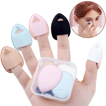Mini Finger Puff Foundation Kleine Air Kissen Pulver Schwamm Gesicht Concealer BB Creme Kosmetische Applikator