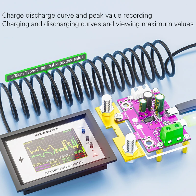 CW24 Smart Batteriekapazitätstester 0-420 V DC Tuya WiFi – Bild 3