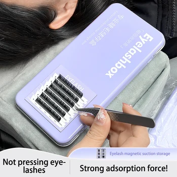 Einschichtige Wimpernverlängerungs-Display-Box, Paletten-Aufbewahrungsbox für einzelne hängende magnetische