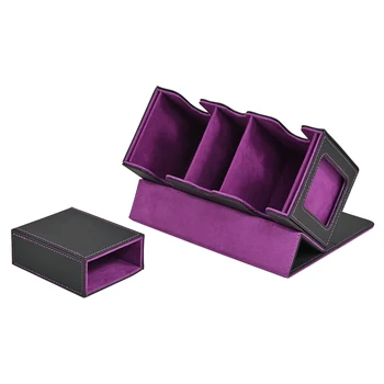Spielkarten-Deckbox mit zwei Sichtfenstern und Würfelbox, fasst über 200 doppelt ummantelte Karten