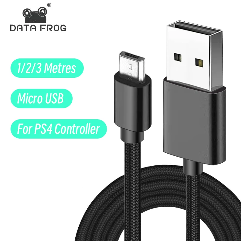 DATA FROG 1M 2M 3M Ladedatenkabel für PS4 Controller USB