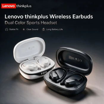 Lenovo LP75 Sport-Funkkopfhörer mit Mikrofonen, Tastensteuerung, LED-Leistungsanzeige, Hifi-Stereo-Sound