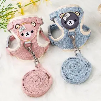 Schöne kleine Haustierweste Brustgurt Hundeleine Zugseil Walking Dog Cat Bunny Weste Geschirr Pudelhalsband