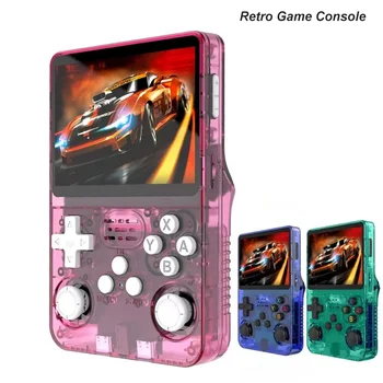 BOYHOM 256G/128G/64G R36S ARKOS 2,0 Retro Handheld Spielkonsole 3,5'' IPS bildschirm, tragbare Tasche Spiel