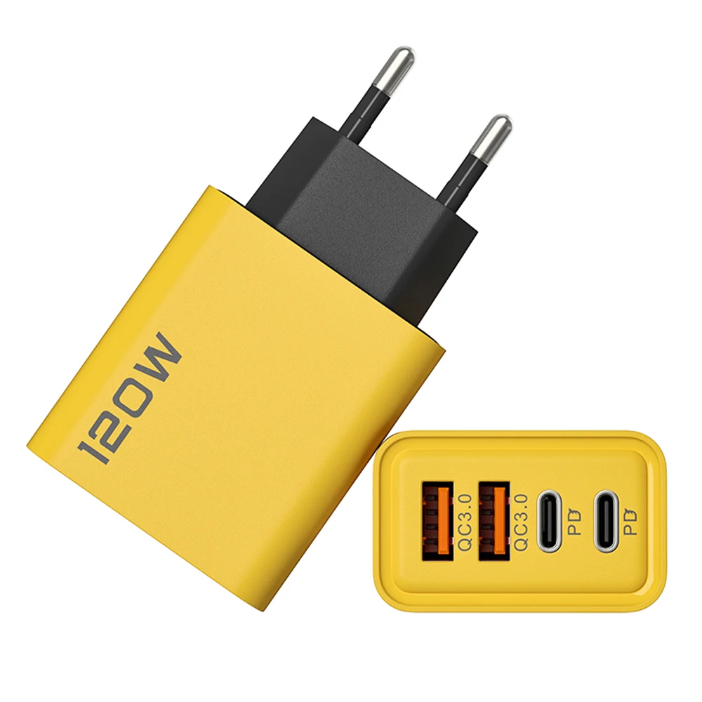 USB-Ladegerät mit 4 Ports, USB-C PD und QC 3.0