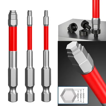Starkes magnetisches Schraubendreher-Set, 65/100 mm Länge, 6,35 mm Sechskantschaft, elektrische