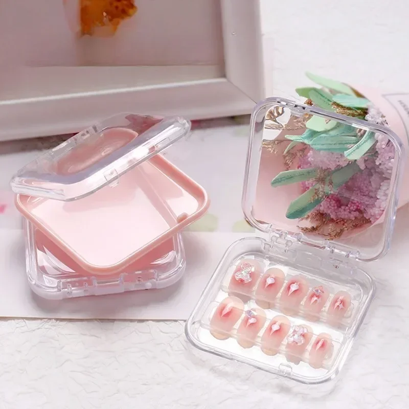 20/10 Stück leere Nagelboxen zum Verpacken, quadratische Form – Bild 2