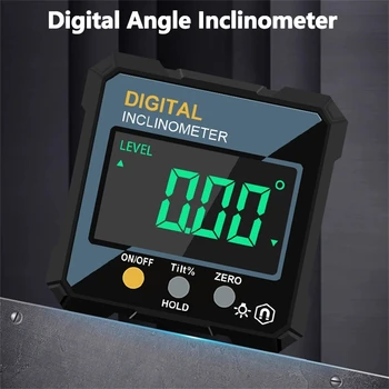 Holzbearbeitungswerkzeuge 4-seitiger Magnetischer Dual-Laser-Neigungsmesser Digitales Winkelmessinstrument