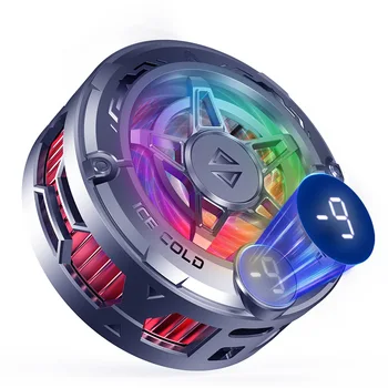2IN1 Universal Tragbare Magnetische Clip Halbleiter Telefon Kühler Digital Display RGB Licht Lüfter für Iphone