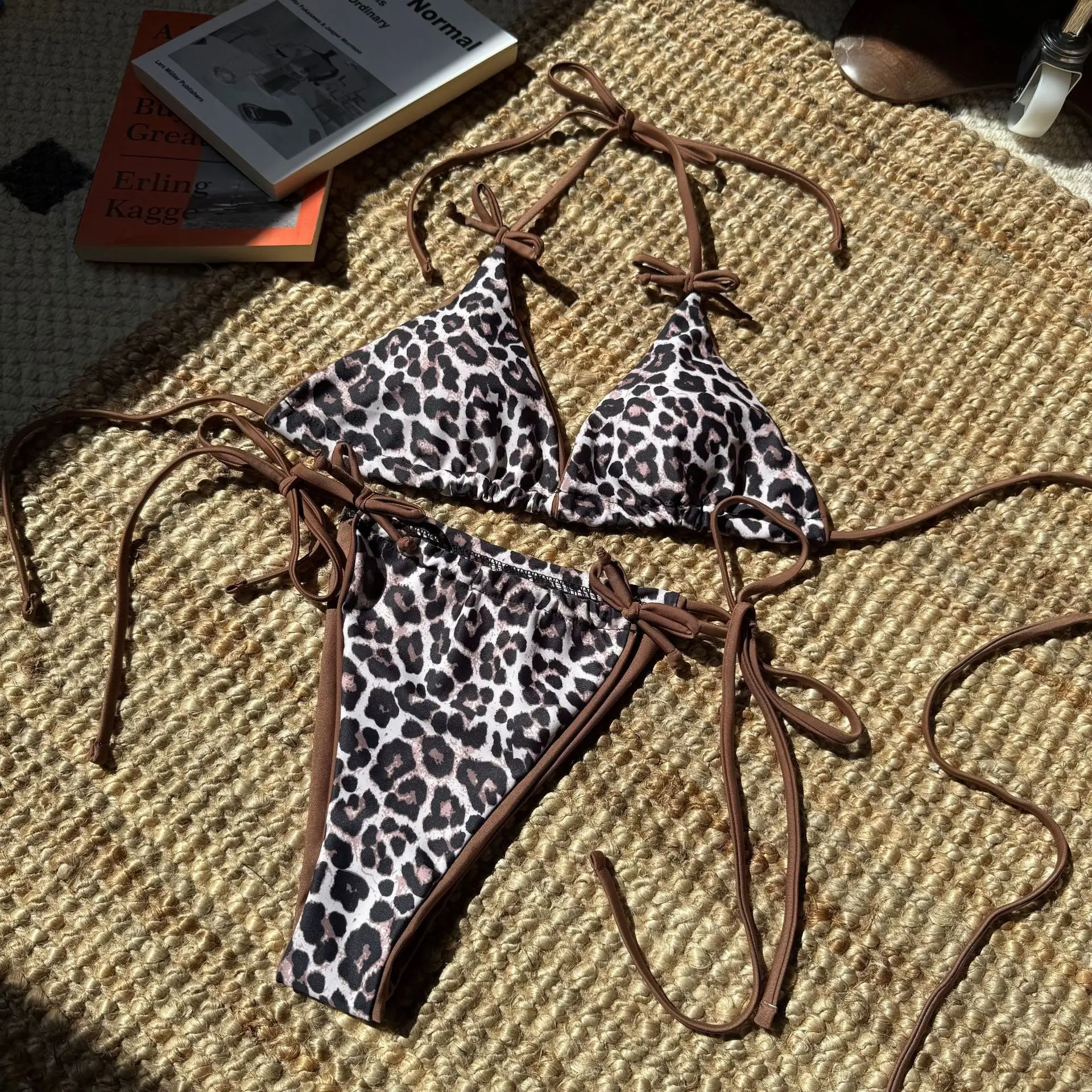 Sexy Leopard Bikini Anzug Frauen Strap Push Up Badeanzug Drei – Bild 5