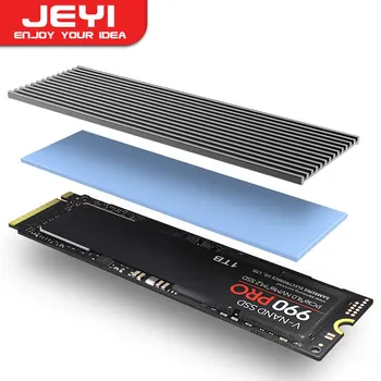 JEYI M.2 SSD-Kühlkörper, Aluminium-NVMe-Kühler 2280, Solid-State-Laufwerke, Kühler mit Silikon-Wärmeleitpad