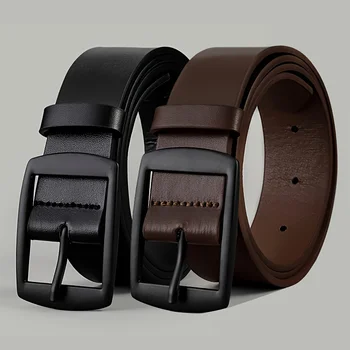 Luxus Gürtel für Männer PU Leder Gürtel Metall Pin Schnalle Berühmte Marke Designer Hüftgurt Gürtel für Jeans