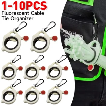 Fluoreszierende Kabelbinder Organizer Lagerung Kabelbinder Halter Tragbare Kabelbinder Lagerung Werkzeug