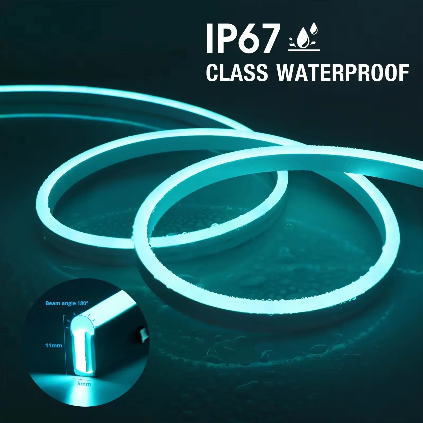 RGB Neon LED Streifen 1/2/3/5M IP65 Wasserdicht DIY USB Neon – Bild 4