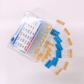 1/4W 1/2W 1W 2W 3W Widerstandsset Widerstand 1% 1/4W 1/2W 1W 2W 3W Metallfilm-Widerstände Kit Ohm