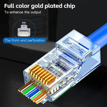 RJ45 Stecker Cat 6, ungeschirmt, 50er-Pack