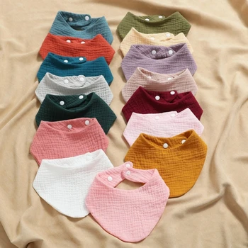 Musselin Lätzchen Baby Gesicht Handtuch Waschlappen Sabbern Lätzchen Kleinkinder Hals Schal Baby (3 Stück)