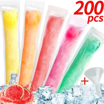 Einweg transparente Eis am Stiel Taschen DIY Eis Pops Fruchtsaft Smoothies Joghurt Form Tasche