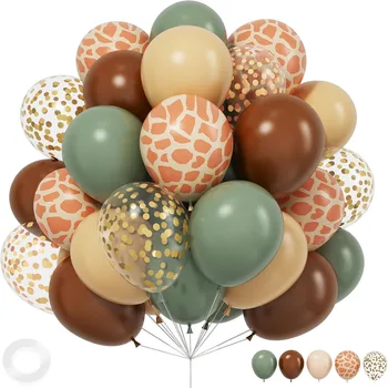 Latex-Luftballons-Set mit Dschungel-Tier-Motiv, für Geburtstagsfeier, Szene, Dekoration, Event, Feier
