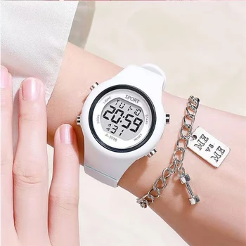 LED-Digital-Sportuhr-Set für Kinder, leuchtender wasserdichter Wecker, elektronische Armbanduhr für Jungen