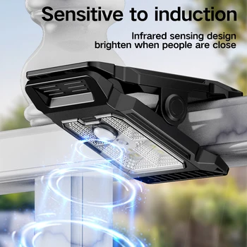 Solarbetriebene Hoflampe, Haushalts-Gartenbeleuchtung, multifunktionale Outdoor-Clip-on-Rasenlampe