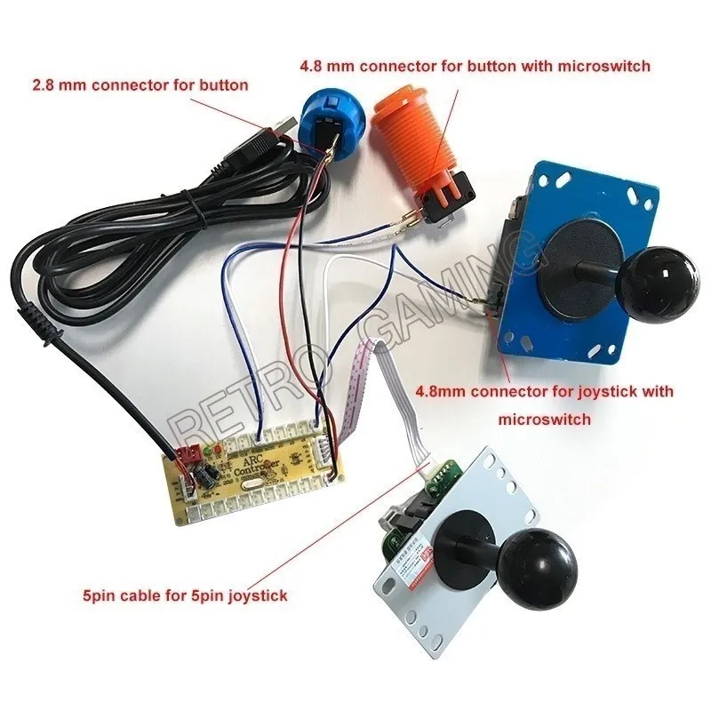 PC USB Null Verzögerung Encoder Platine Kit Led Push Button – Bild 6
