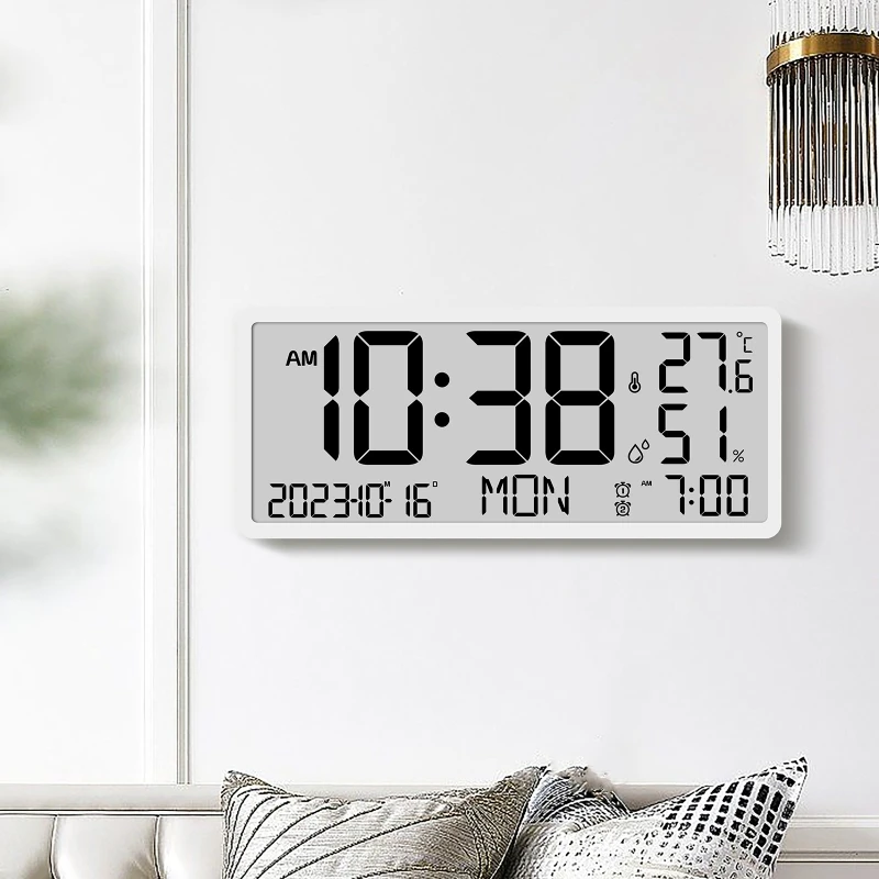 LCD-Display, multifunktionale Wanduhr, einfacher moderner