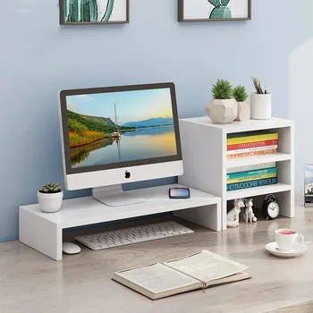 Desktop-Computer, größerer Ständer, Büro-Desktop-Regal, Monitor, Bildschirm, Aufbewahrung, Basis, Notizen