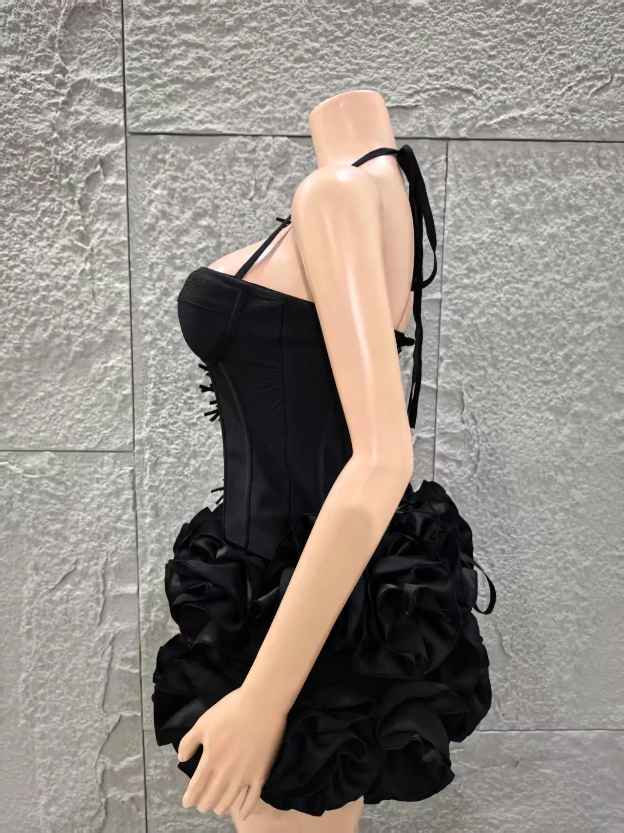 2025 neue Schwarze Farbe Frauen Sexy Liebsten Blumen 2 Stück – Bild 3
