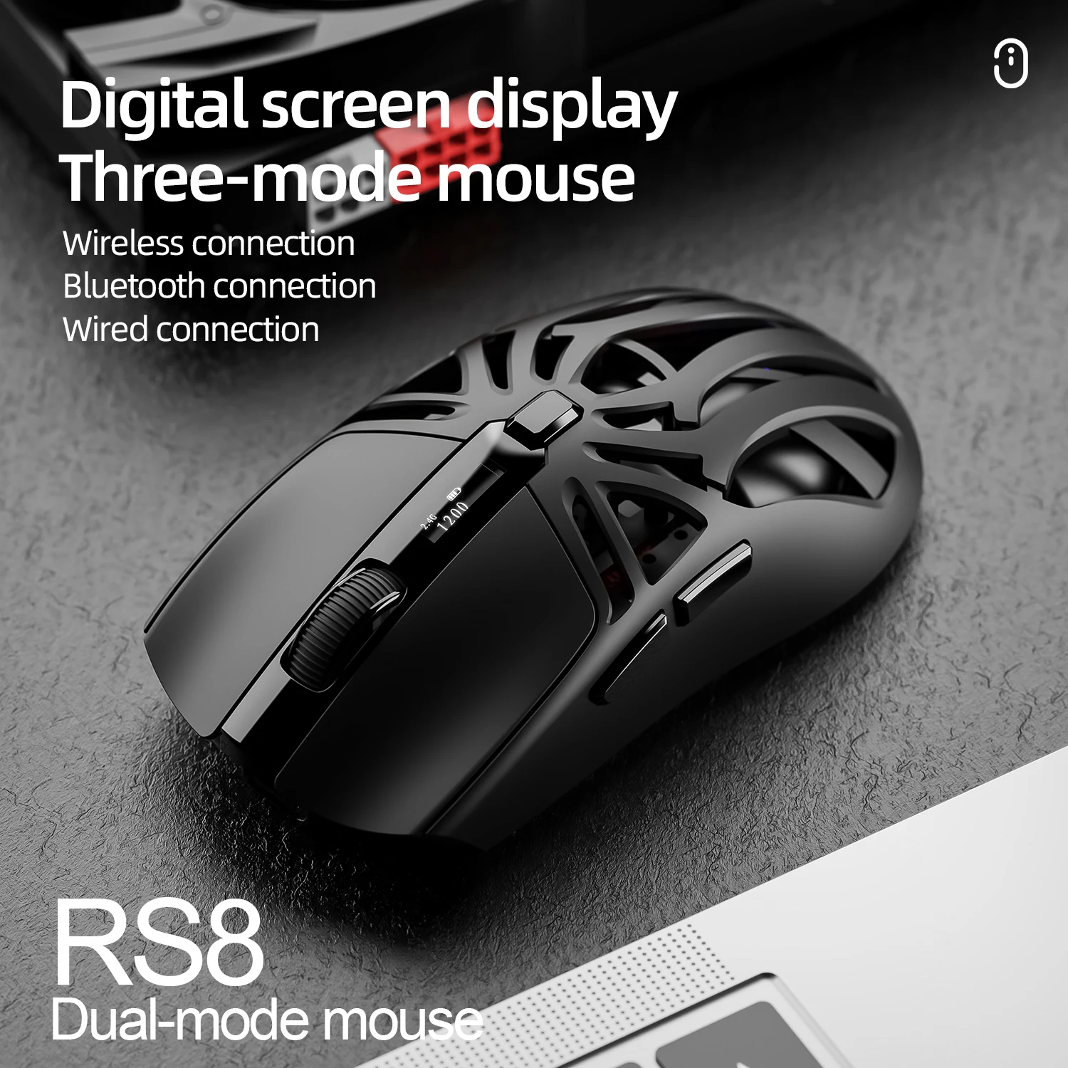 SmailWolf RS8 Bluetooth Wireless 2,4g Gaming-Maus Triple-Mode – Bild 3
