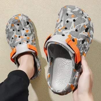 Schuhe Herren Clogs Hausschuhe Sandalen 46 47 Herren Gartenschuhe Flache Camouflage Sandalen Herren Große