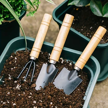 Garten werkzeugset Mini-Garten kit mit Rechen kelle und Schaufel für Sukkulenten und Boden bearbeitung