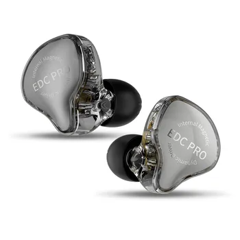 KZ EDC Pro Wire-Kopfhörer, große dynamische Treiber, Monitor, Bass, In-Ear-Kopfhörer, Headset mit abnehmbarem