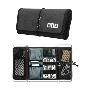 Elektronischer Organizer, Kabeltasche, Reisekabel, Ladegerät, Telefonzubehör, Taschen-Organizer, aufrollbare