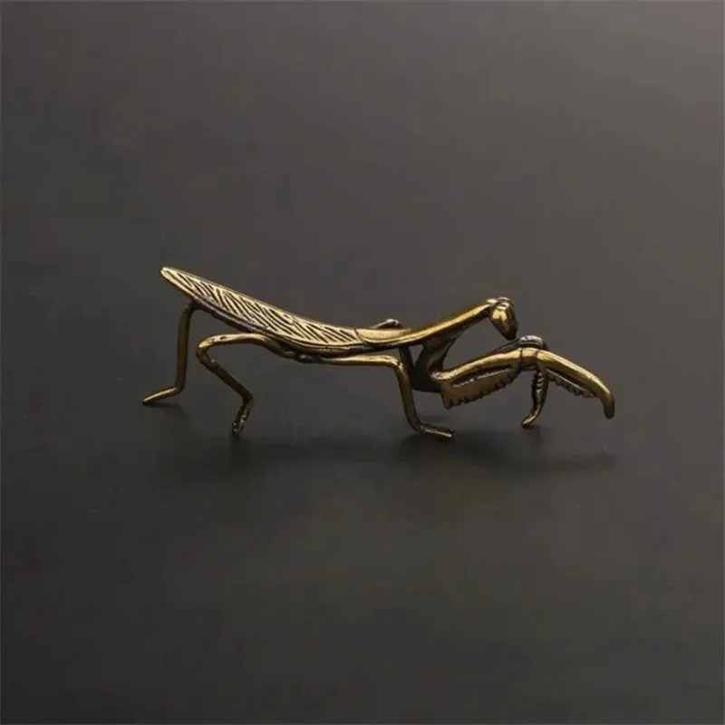Kupfer Mantis Miniatur Ornament Vintage Blumentopf Dekoration – Bild 3