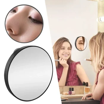 5X/10X/15X Vergrößerungsspiegel mit Saugnapf Runder Kosmetik-Schminkspiegel Rasierspiegel Schlafzimmer