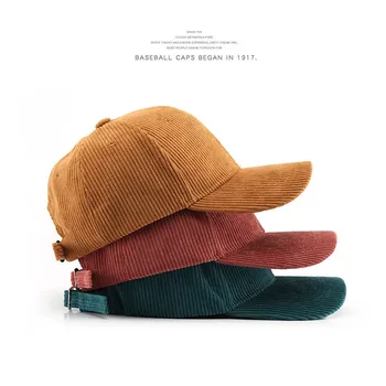 Cord Baseball Kappe Für Frauen Männer Neue Baumwolle Einfarbig Sonnenhut Sport Snapback Caps Herbst Warme Mode