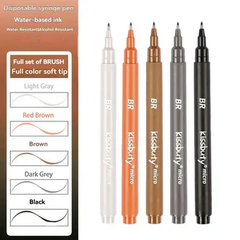 Farbige Mikrostift-Fineliner-Stifte, Pigment-Liner-Multiliner-Augival-Tinte, mikrofeiner Stift (5 Stück)