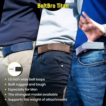 Schnallenfreie Taillengürtel für Herren, ultraweich, ohne Schnalle, elastische Gürtel, modisch (2 Stück)