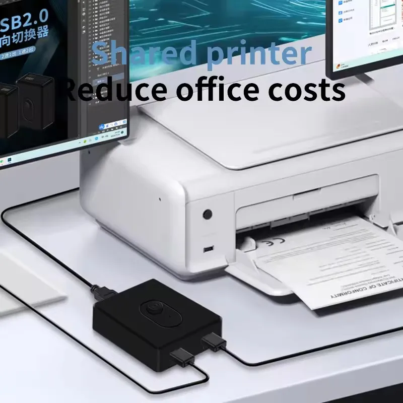 USB 3.0 KVM Switch USB Hub 1x2/2x1 Switcher USB3.0 Switch – Bild 3