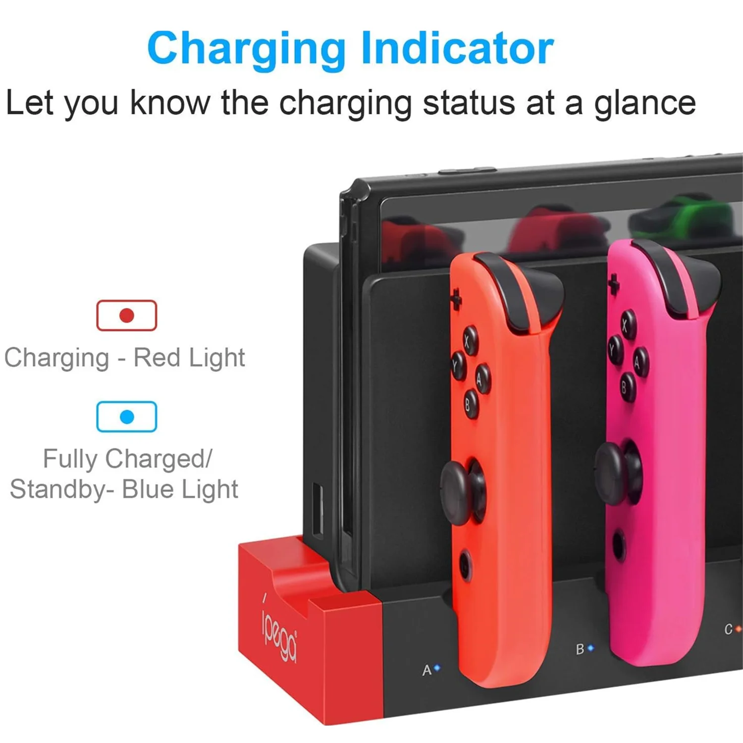 IPEGA PG-9186 Ladestation für Switch&OLED – Lade bis zu 4 – Bild 2