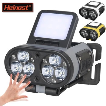 LED Scheinwerfer Smart Sensor Kappe Clip Licht TPYE-C Wiederaufladbare Taschenlampe Mit Power Display Reiten
