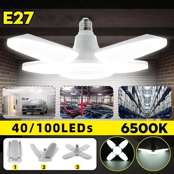 E27 Fächerförmige faltbare LED-Glühbirne AC220V/110V Verformung für Zuhause, Deckenleuchte, Lager und Garage